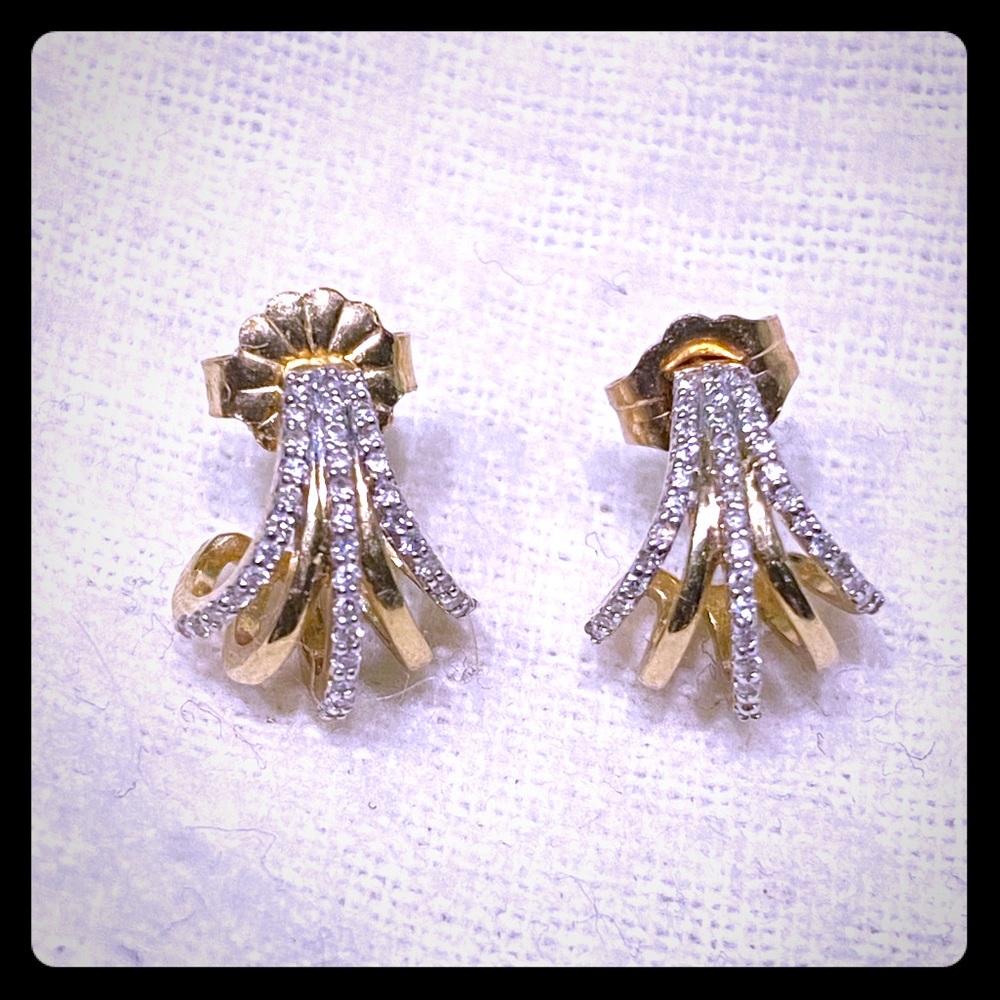 Diamond Huggie Earrings